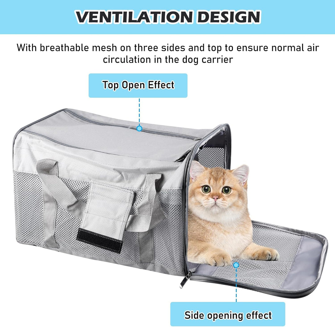 BYZESTY Transportbox Katze Hund Katzentransportbox Hundebox Faltbar Hundetransportbox Katzen Transpo