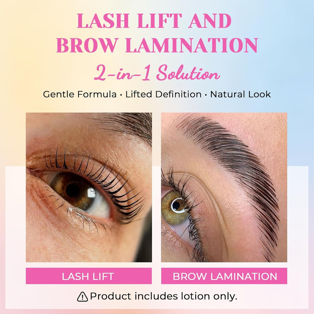 Wimpernlifting Lotion, Wimpernlifting Set, Lash Lifting Set, Augenbrauen Lifting mit pflegendem Seru