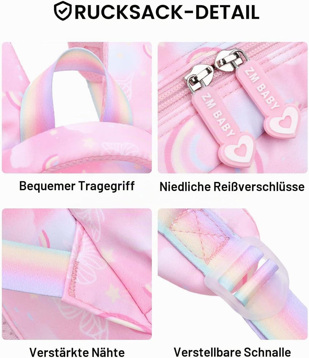 IvyH Kinderrucksack Mädchen Schulrucksack Grosse, Schulranzen Mädchen 2-6. Klasse, Wasserdicht Rucks