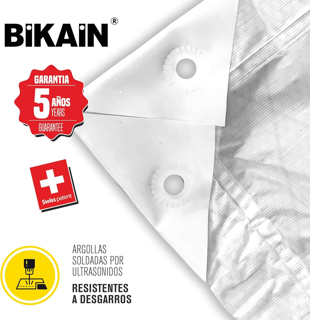 Lona universal impermeable extra resistente de 3x4m blanca.