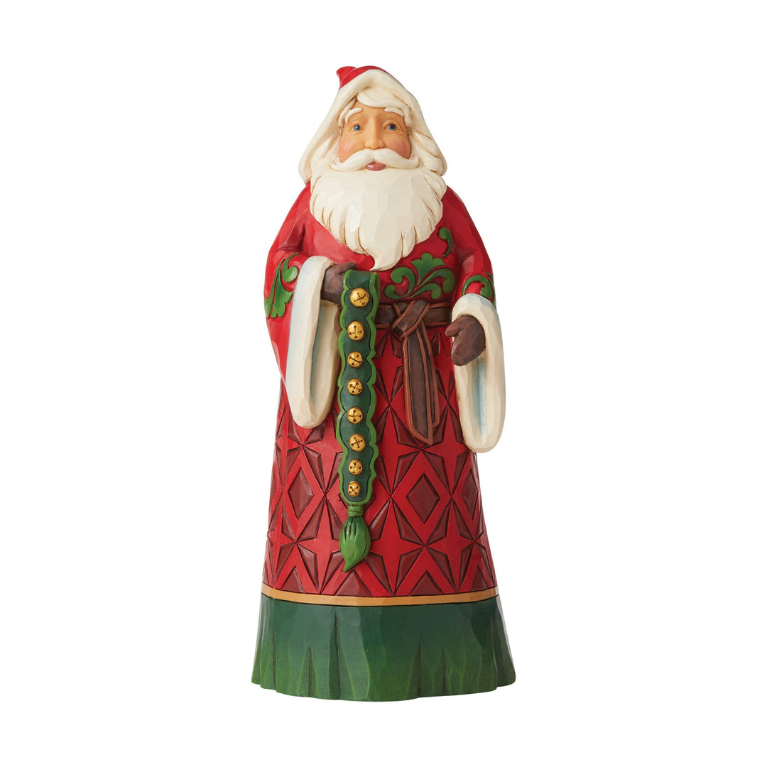 Heartwood Creek by Jim Shore Santa with Bells Figurine, 6006638, Multicolour, one Size