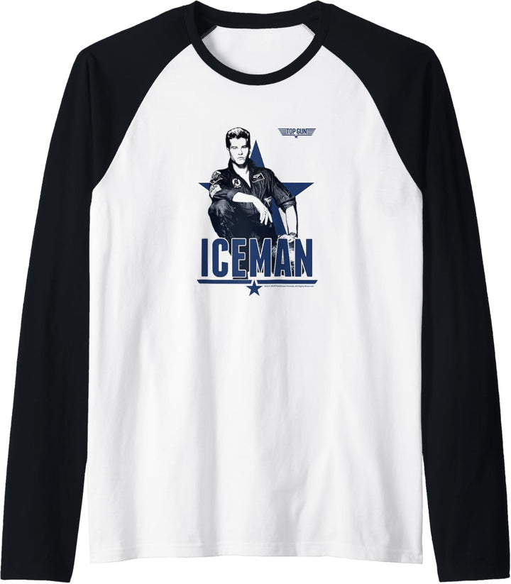 Top Gun Iceman Portrait Poster Raglan