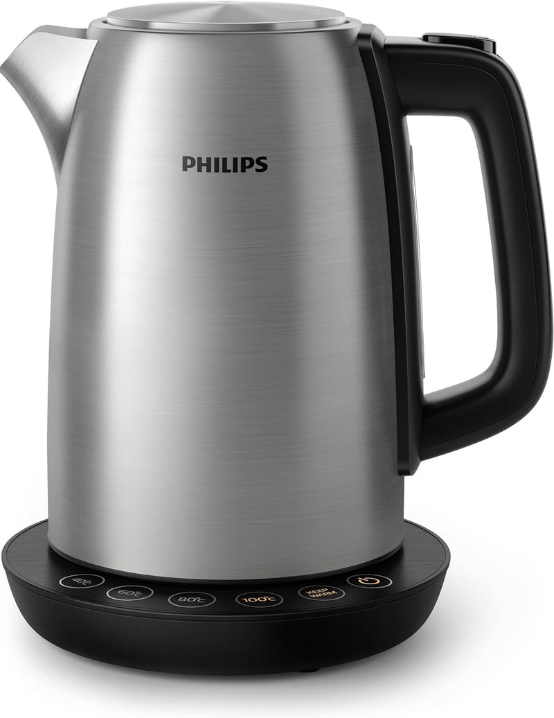 Philips Wasserkocher – 1.7 L Fassungsvermögen mit Temperaturregelung, Warmhaltefunktion und Kontroll