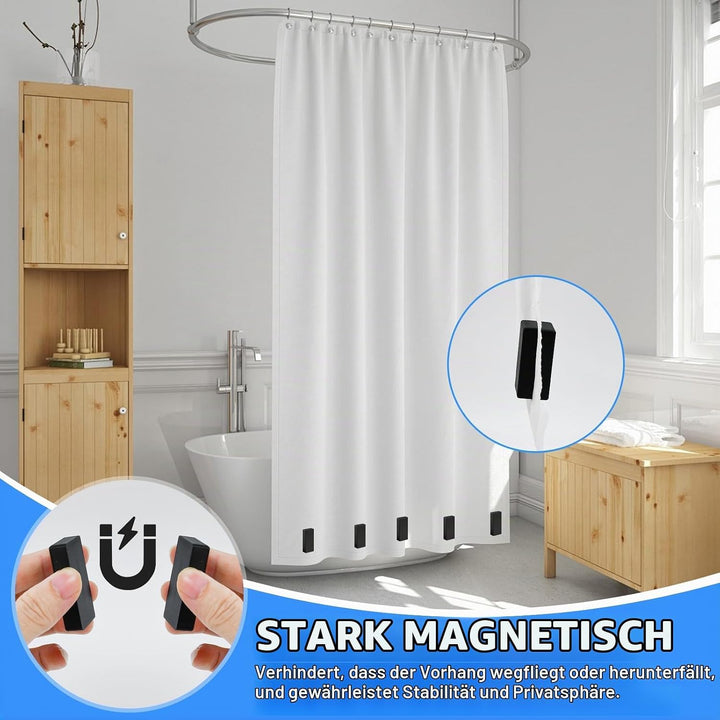 10 Stück Magnetische Duschvorhanggewichte mit Gummi überzogene Duschvorhang Gewichte unten Vorhang B
