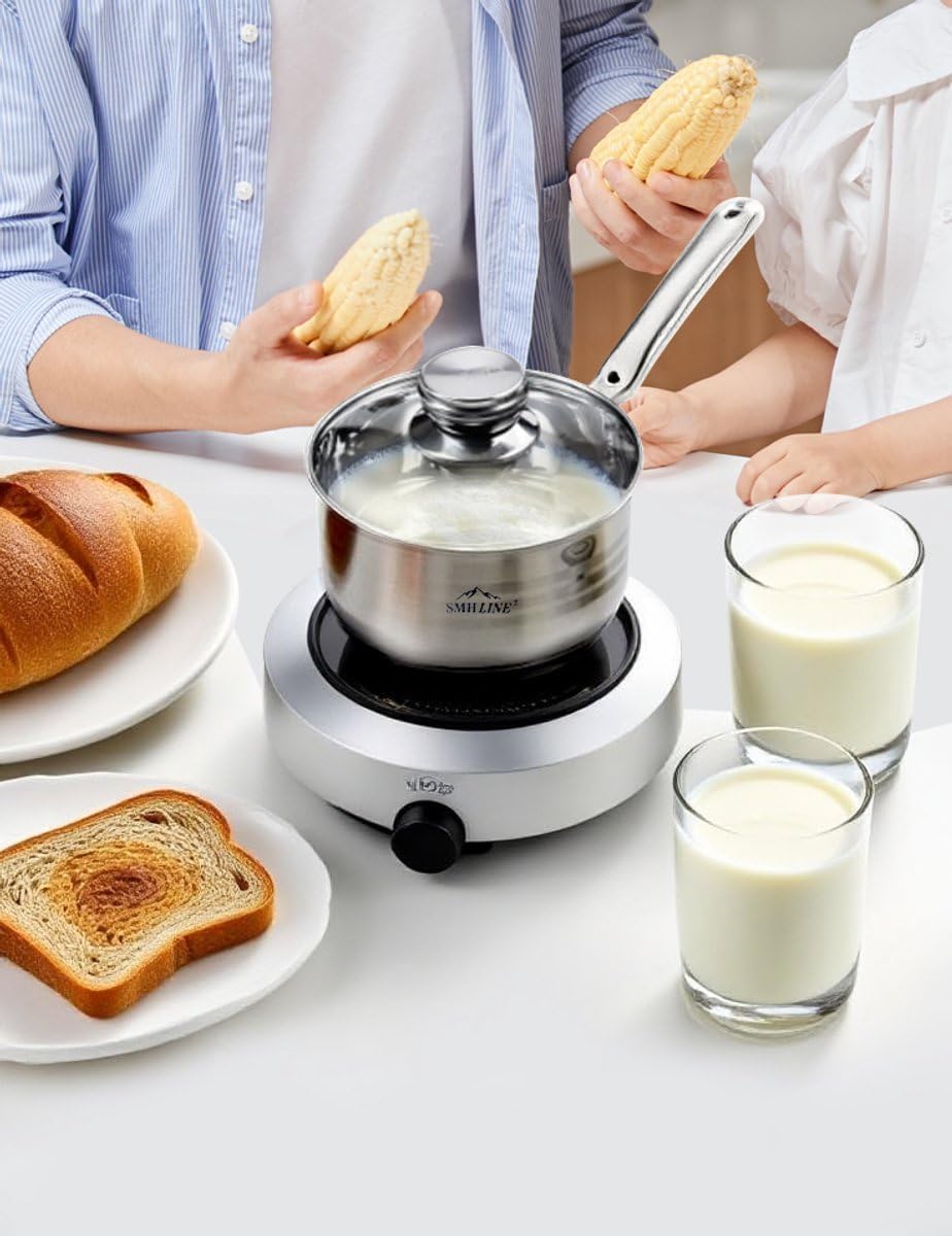 SMHLINE® 12-tlg Topfset Töpfe Set induktionsgeeignet Kochtopf Set Pfannen Edelstahl Kochgeschirr Pfa
