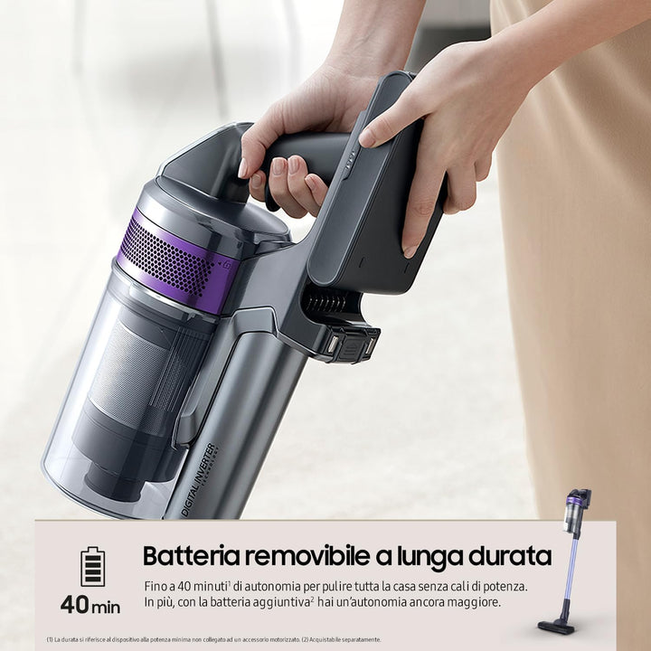 Samsung Kabelloser Staubsauger Jet 60 Turbo VS15A6031R4/ET, beutellos, Leistung 150 W, bis zu 40 Min