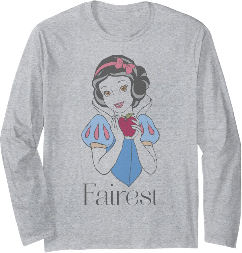 Disney Snow White Fairest Outline Portrait Langarmshirt