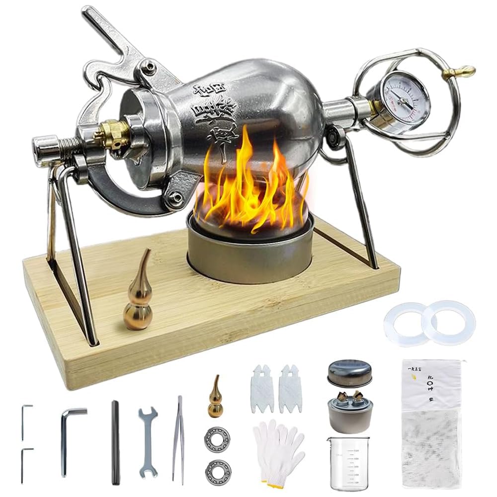 340ml Chinesische Popcornmaschine, Hand-Popcorn-Maschine, Edelstahl-Popcorn-Kanone, Hochdruck-Popcor