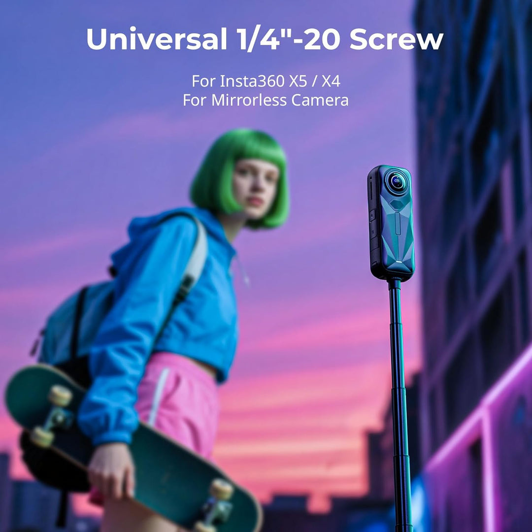 SMALLRIG 59" Selfie-Stativ für GoPro Hero 13/12/11/10,für DJI Action 5 Pro/4/3/Osmo360 Nano, unsicht