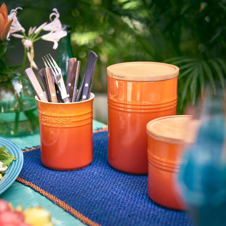 Le Creuset Topf für Kochkellen aus Steinzeug, 1,1 Liter, Ofenrot, 71501110900001, Ofenrot