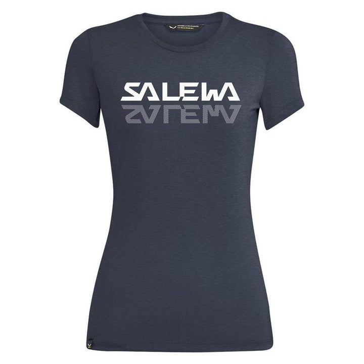 Salewa Damen Graphic Dry W T-shirt Blusen & T-shirts L Premium Navy Melange, L Premium Navy Melange