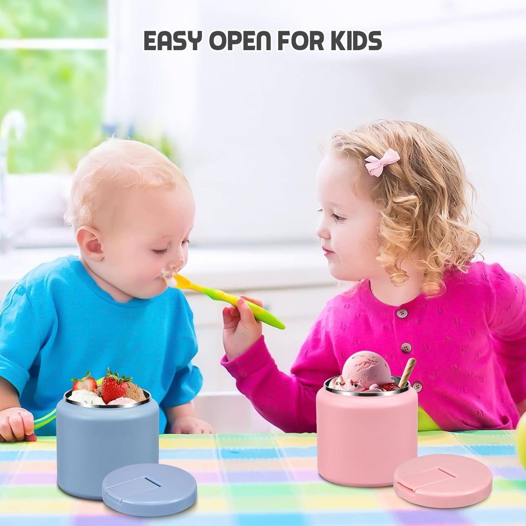 Itslife Thermobehälter für Essen 760ml, Thermo Lunchbox Kinder mit Schnallendeckel und Löffel, Warmh
