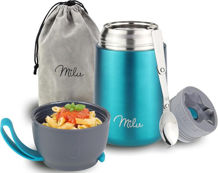 Milu® Thermobehälter 450, 650ml | Edelstahl Warmhaltebehälter | Essensbehälter | Speisegefäss Babyna