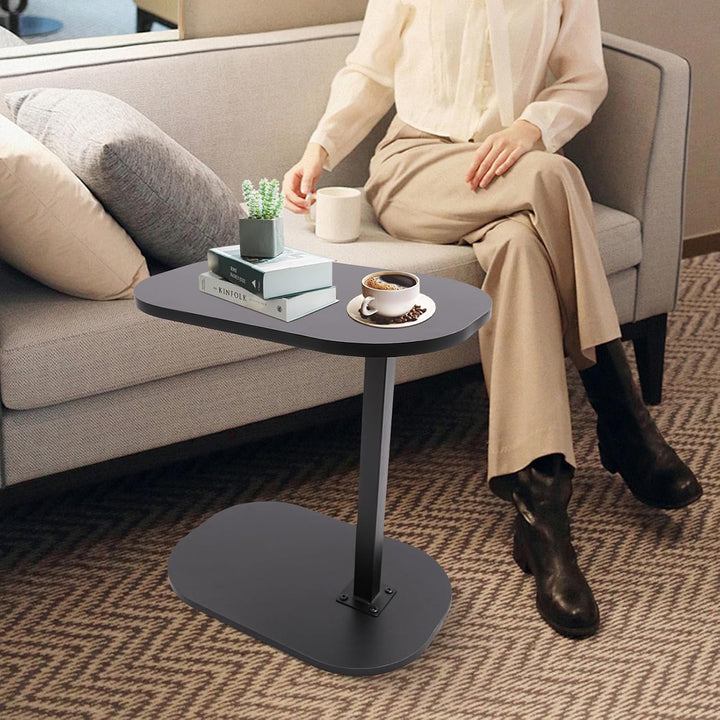 TTISJHK C-förmiger Beistelltisch höhenverstellbar 45–80cm, drehbare &amp; neigbare Tischplatte, Sofatisc