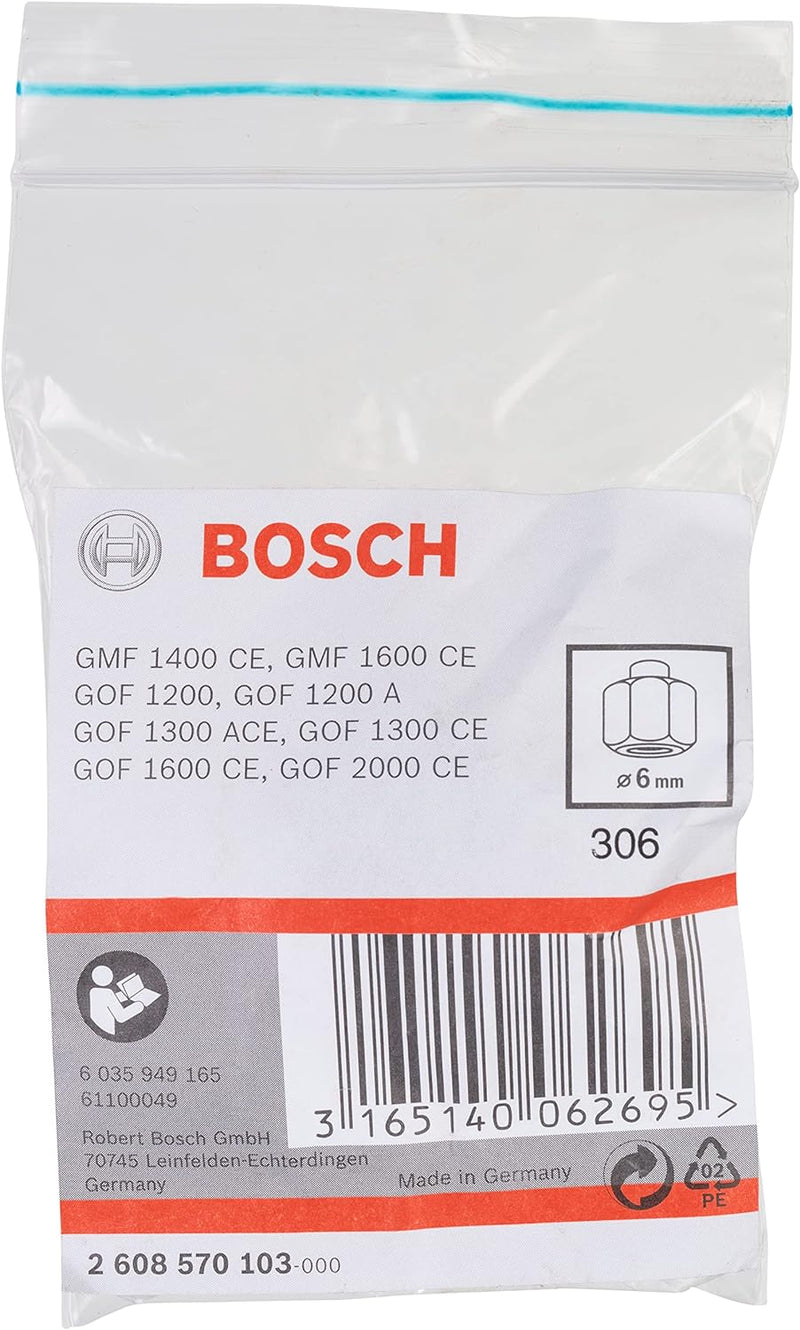 Bosch Accessories Bosch 1x Spannzange (Ø 6 mm, 24 mm, Zubehör für Handfräsen)