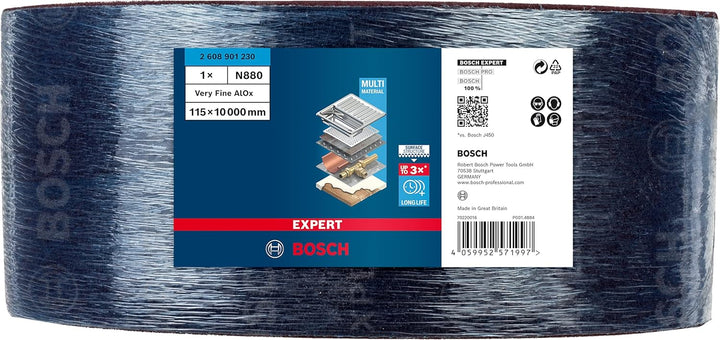 Bosch Accessories Bosch Professional 1x Expert N880 Vliesrolle (für Stahlbleche, Breite 115 mm, Läng