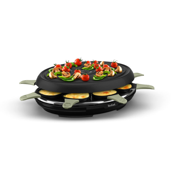 Tefal Raclette Neo Deco Eco Design 8 RE31E8, Raclette und Grill, 8 Personen, Antihaftbeschichtung, 2