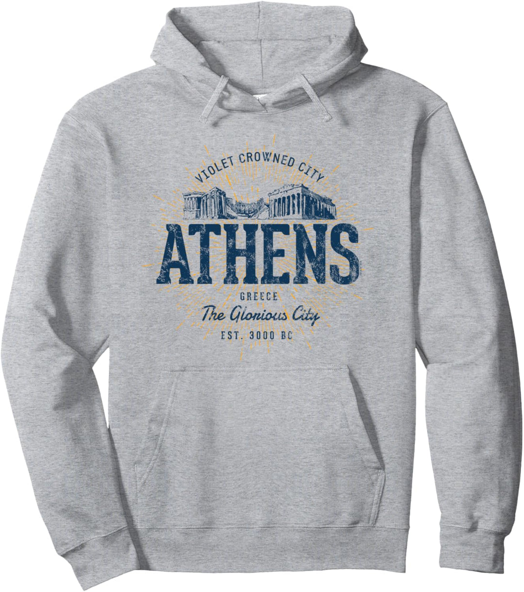 Griechenland Retro Stil Vintage Athen Pullover Hoodie