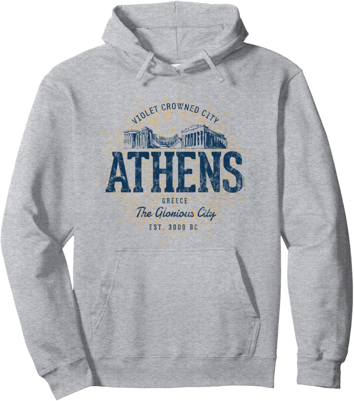 Griechenland Retro Stil Vintage Athen Pullover Hoodie
