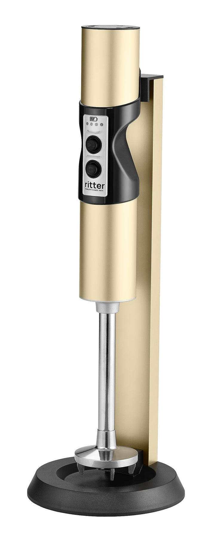 ritter stilo 7 Plus kabelloser Stabmixer, Pürierstab mit Akku aus Vollmetall, Made in Germany, Helle