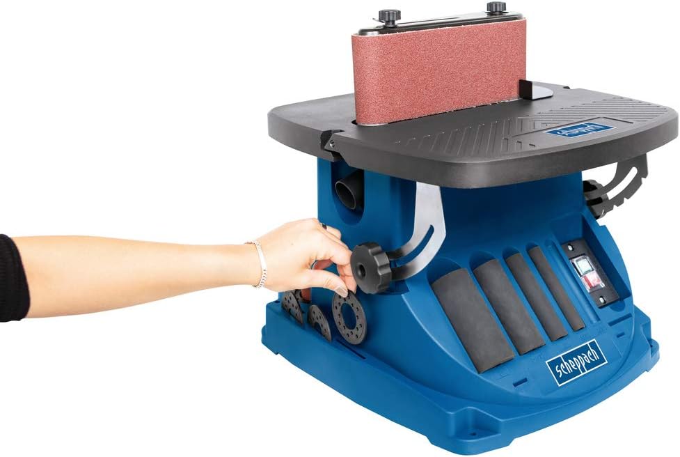 Scheppach oszillierender Spindelschleifer OSM600 (Spindelschleifmaschine mit 450 Watt, neigbar bis 4