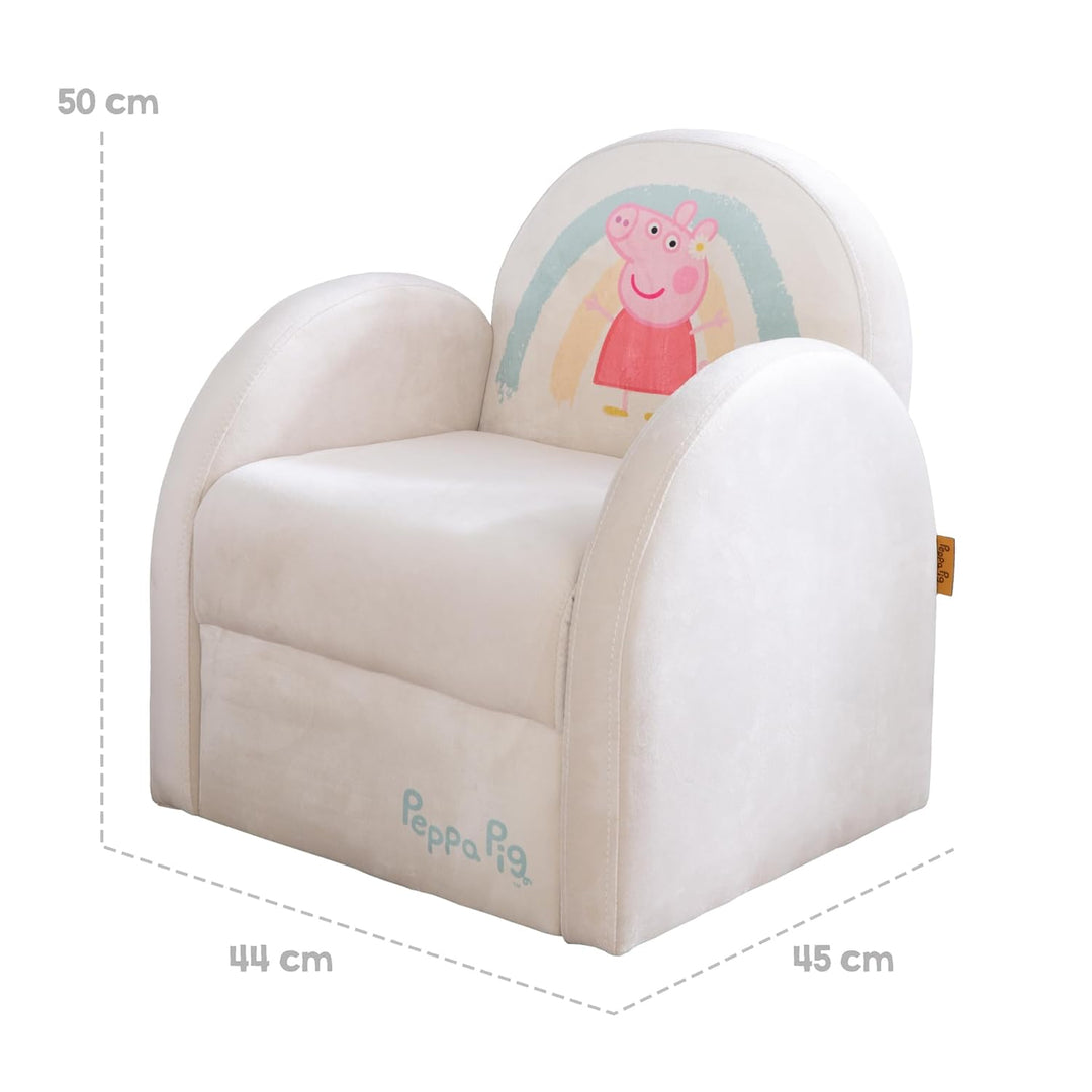 roba Kindersessel im Peppa Pig Design - Sessel mit Armlehne für Jungen & Mädchen ab 18 Monaten - Bel