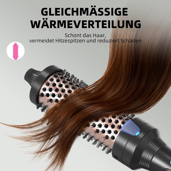 K&K Thermobürste Keratin Thermal Brush Protect Beheiztes Fass Heisse Haarbürste Ionisch Glatt Schein