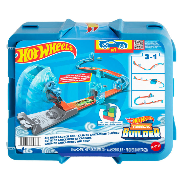 Hot Wheels Track Builder Freier Fall Starterbox - Wind- und Schwerkraft-Set, modulare Aufbewahrungsb