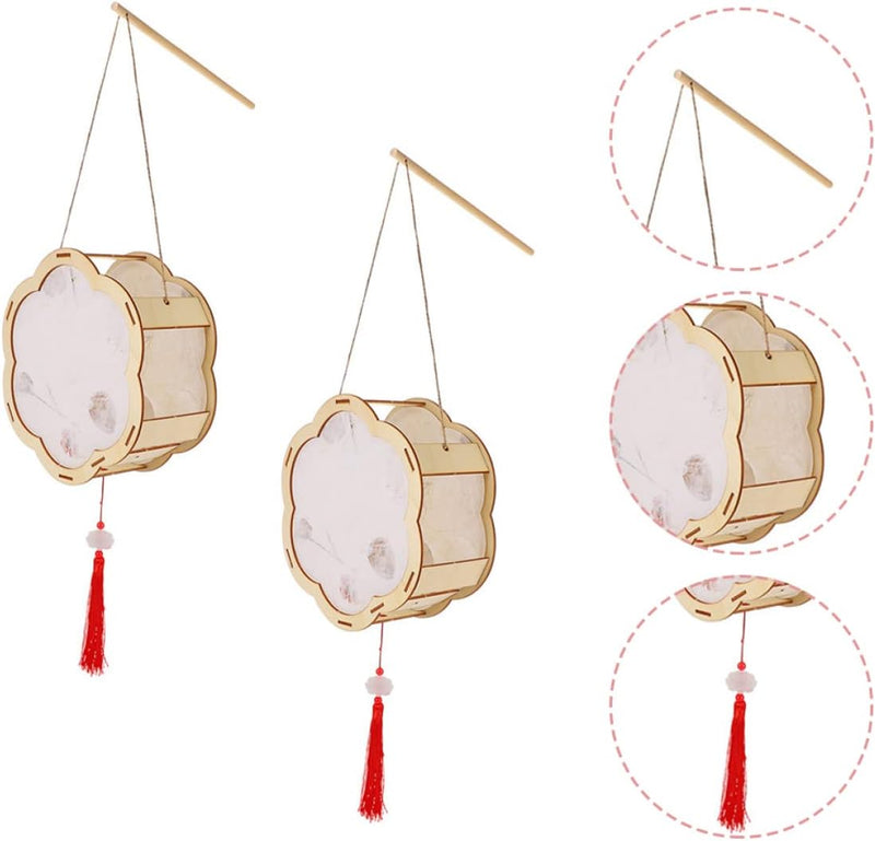 HOMSFOU 4 Sätze DIY Laterne Laternen Zum Aufhängen Aus Papier Laterne Mit Quaste Papierlaternen Selb