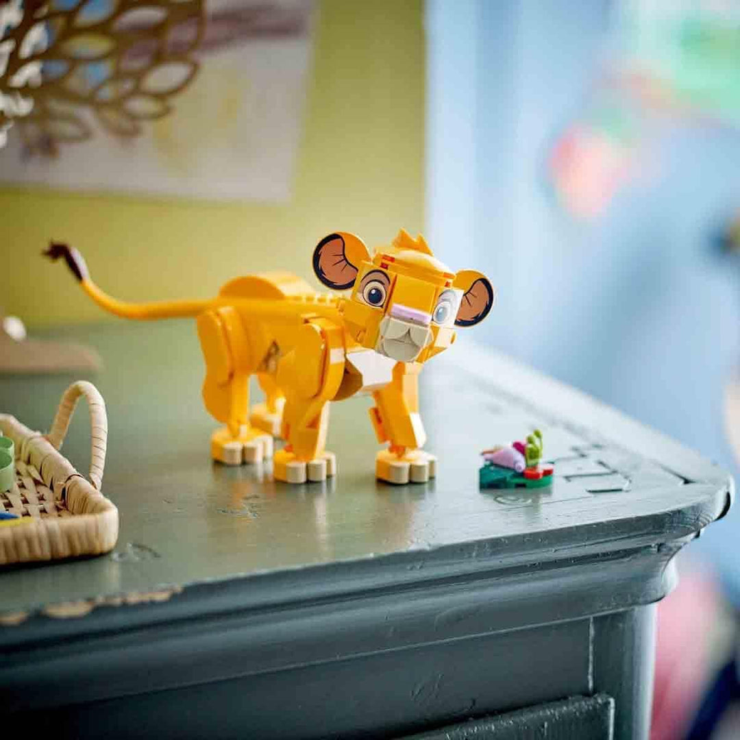 LEGO, Disney Simba, das Löwenjunge des Königs, Bauspielzeug für Kinder, Fantasy-Spielset mit Löwenfi