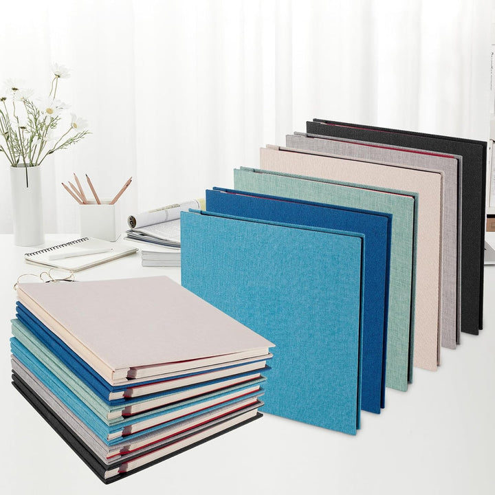 AIOR Selbstklebende 10x15 Fotoalbum Einkleben und zum Selbstgestalten Gross Leinen Fotoalben mit 40