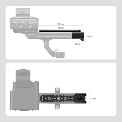 NEEWER FX3/FX30 XLR Erweiterungs Rig Kompatibel mit Sony XLR Griff für FX3/FX30 Kamera, mit NATO Sch