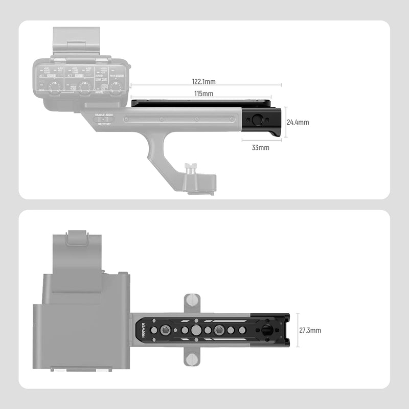 NEEWER FX3/FX30 XLR Erweiterungs Rig Kompatibel mit Sony XLR Griff für FX3/FX30 Kamera, mit NATO Sch