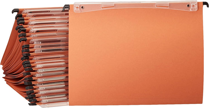 Esselte 10202 Orgarex Kori Set mit 25 vertikal hängenden Feilen V-Bottom A4-Tabs enthalten, orange,