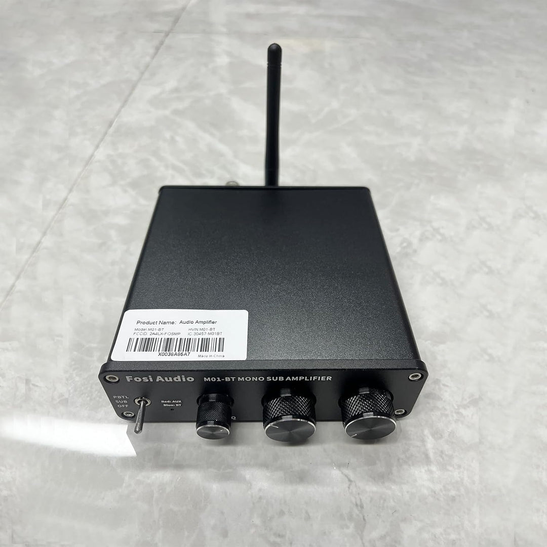 Fosi Audio M01-BT HiFi Subwoofer Verstärker 300W, TDA7498E Bluetooth 5.0 Monokanal Subwoofer-Verstär