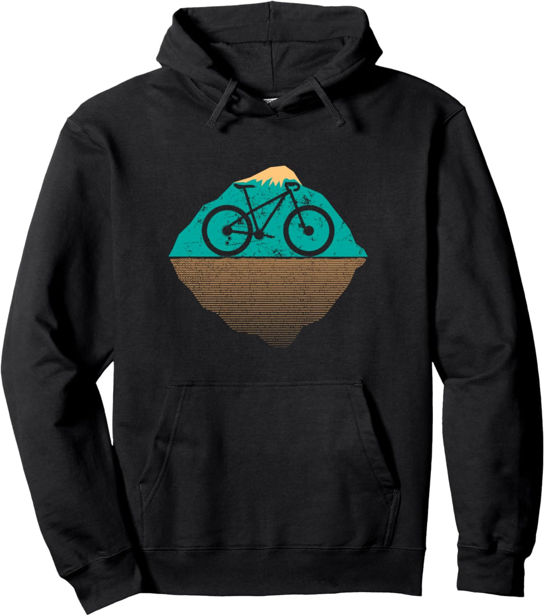 Rennrad mit Gipfel Silhouette für Radfahrer - Fahrrad Pullover Hoodie