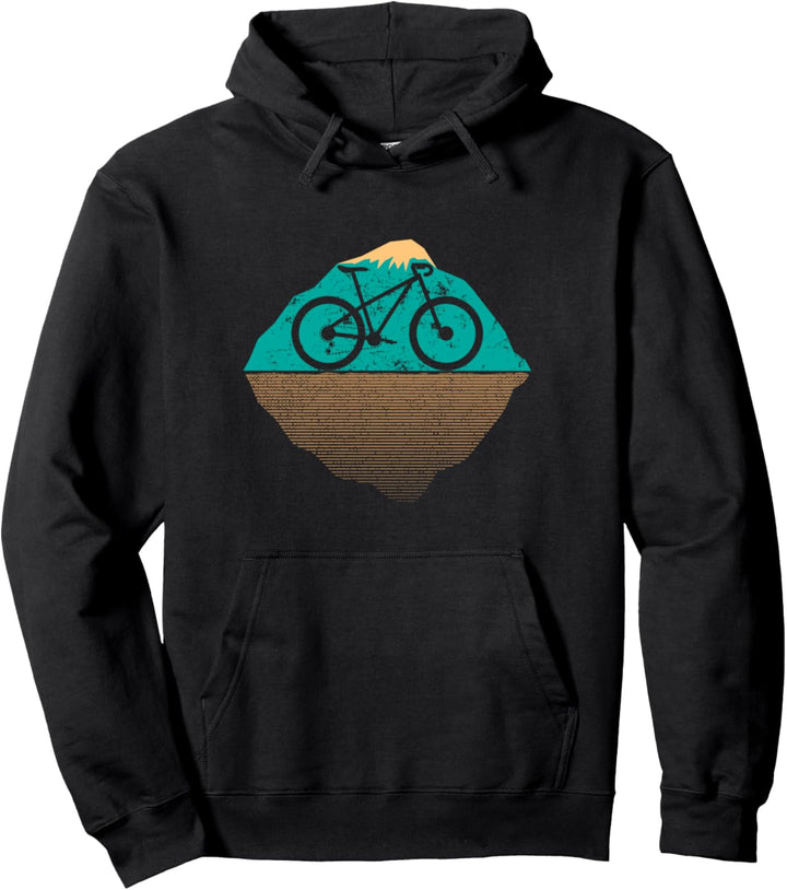 Rennrad mit Gipfel Silhouette für Radfahrer - Fahrrad Pullover Hoodie