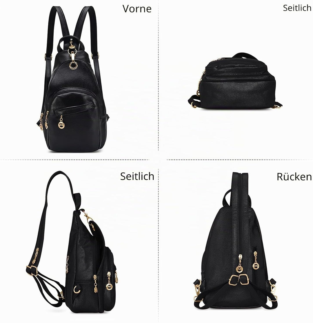 DIRRONA Damen Rucksack Beiläufig Kleine Brusttasche für Damen Multifunktionale Reise Wasserdicht Sch