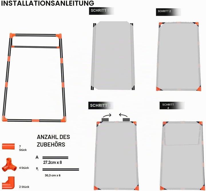 Tragbares Cornhole Game, Maislochwurf-Set mit PVC-Rahmen, 8 Sitzsäcke und Tragetasche für Hinterhof,