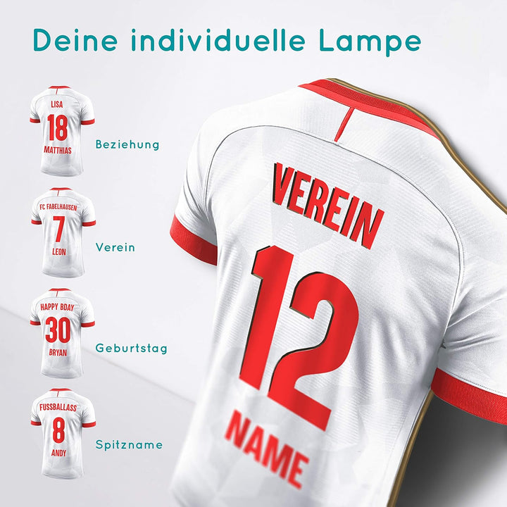 Elbeffekt Trikotlampe für Polen Fans aus Holz - personalisierbares Geschenk - schenke Dein individue