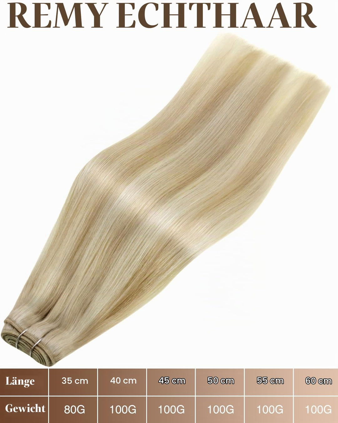 Hetto Extensions Tressen Echthaar Blond Highlight Tressen Extensions Echthaar Remy Extensions Tresse