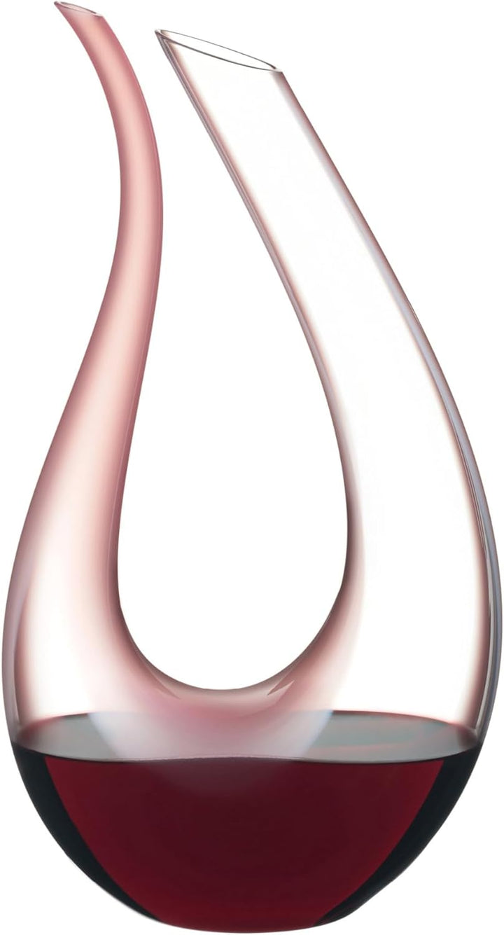 RIEDEL Amadeo Dekanter - Rosa, Einzelpackung, klares+rosanes Kristallglas, handgefertigt