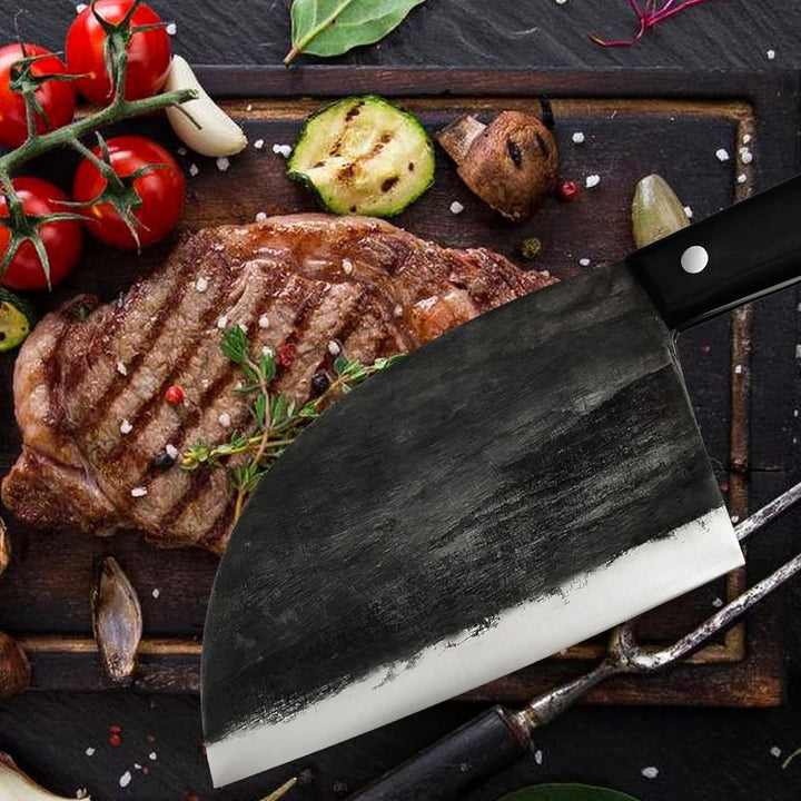 Promithi Handgemacht Japanisches Kochmesser Serbisch Metzgermesser Ausbeinmesser Santokumesser Fleis