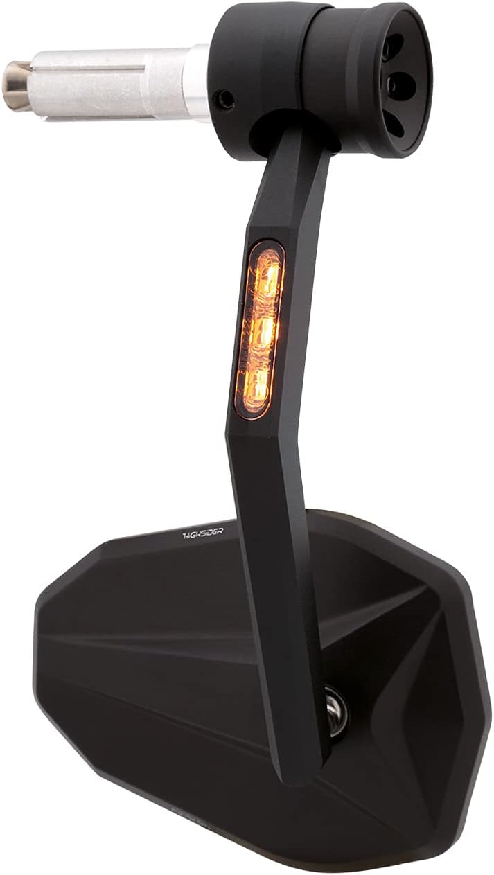 HIGHSIDER Victory Rim Motorrad Lenkerendenspiegel mit LED Blinker/Positionslicht, E-geprüft (Stück)