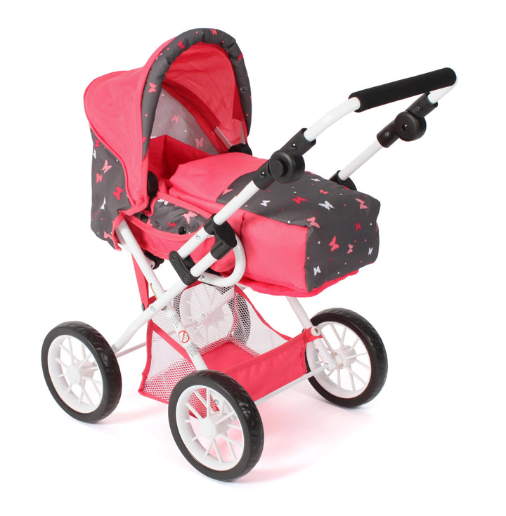 Bayer Chic 2000 - Puppenwagen Leni, 2in1 Kombipuppenwagen mit herausnehmbarer Tragetasche, Kinderwag