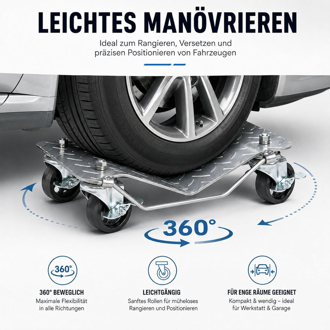 Trutzholm Rangierhilfe Rangierroller Wagenheber für PKW 4 Stück