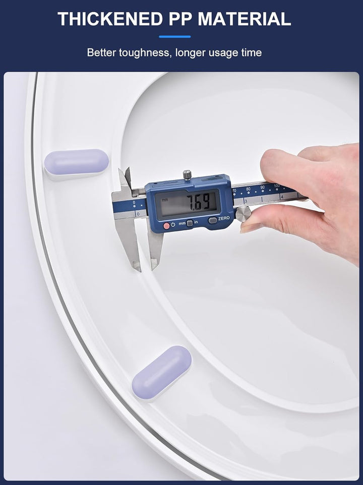 YEAUPE PRO Toilettendeckel mit Absenkautomatik O Form, WC-Sitz mit Quick-Release-Funktion und Softcl
