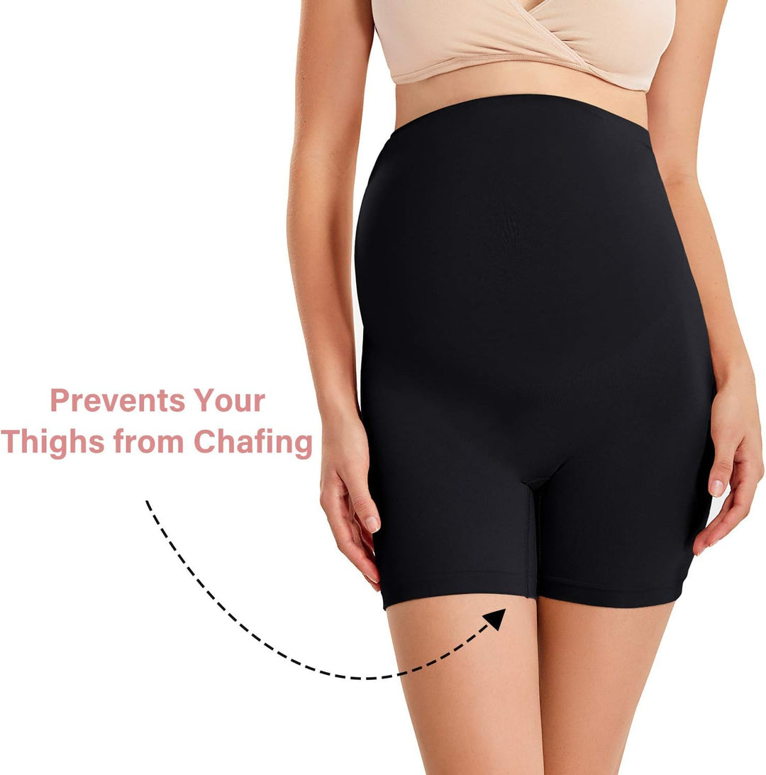 Gratlin Damen Seamless Umstands Schwangerschaft Unterhose Shorts M Schwarz, M Schwarz