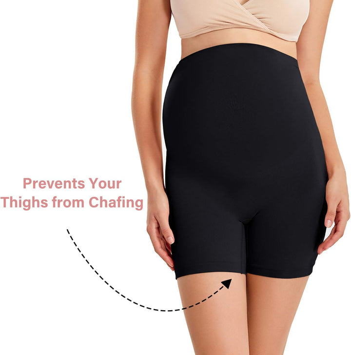 Gratlin Damen Seamless Umstands Schwangerschaft Unterhose Shorts M Schwarz, M Schwarz