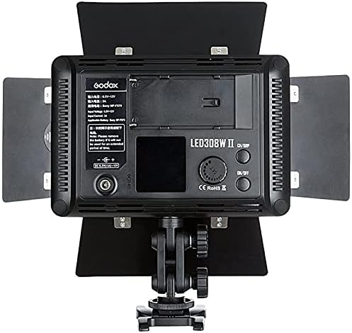 Godox GDXLED308IIW LED Panel 5600° K mit Flügeln, Schwarz